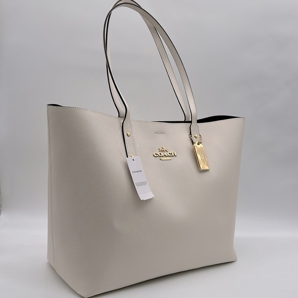 86- Coach New York LTH Town Tote Bag NWT - Picture 1 of 16